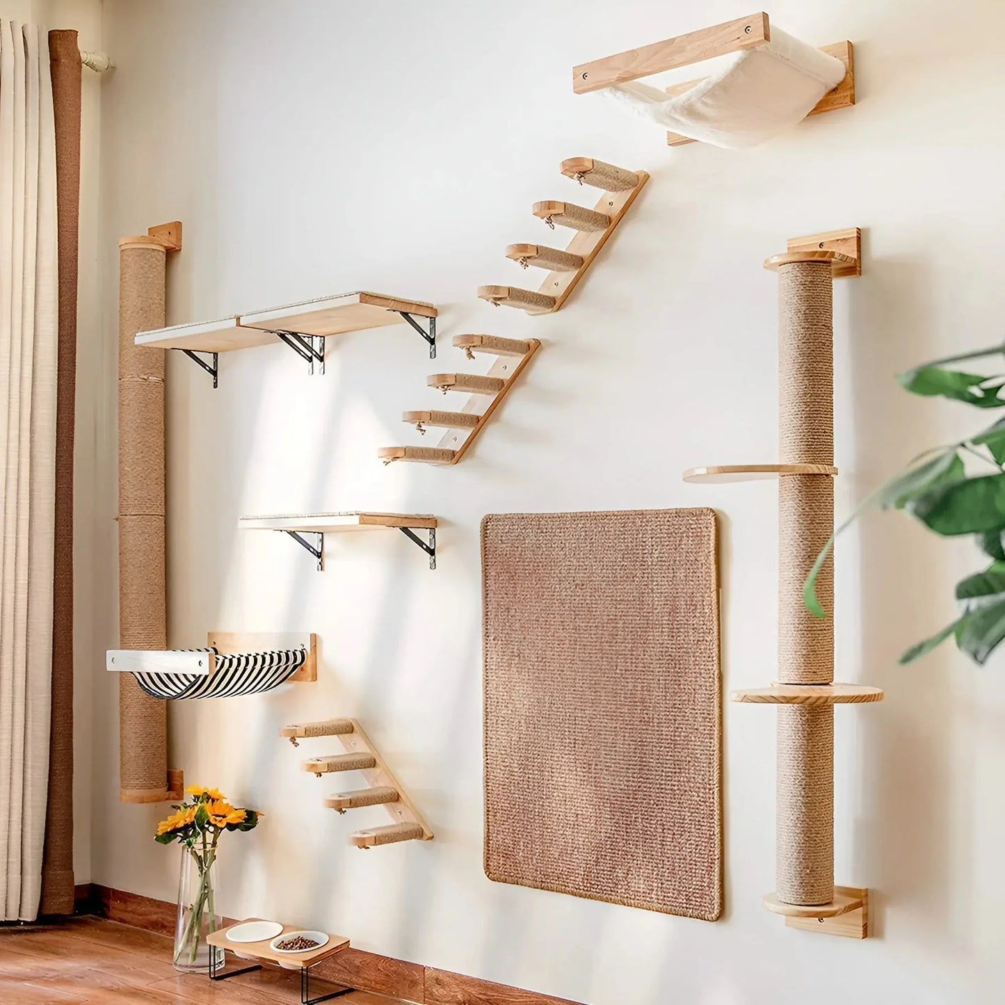 Individuell Zusammenstellbarer Katzen Wand Kratzbaum