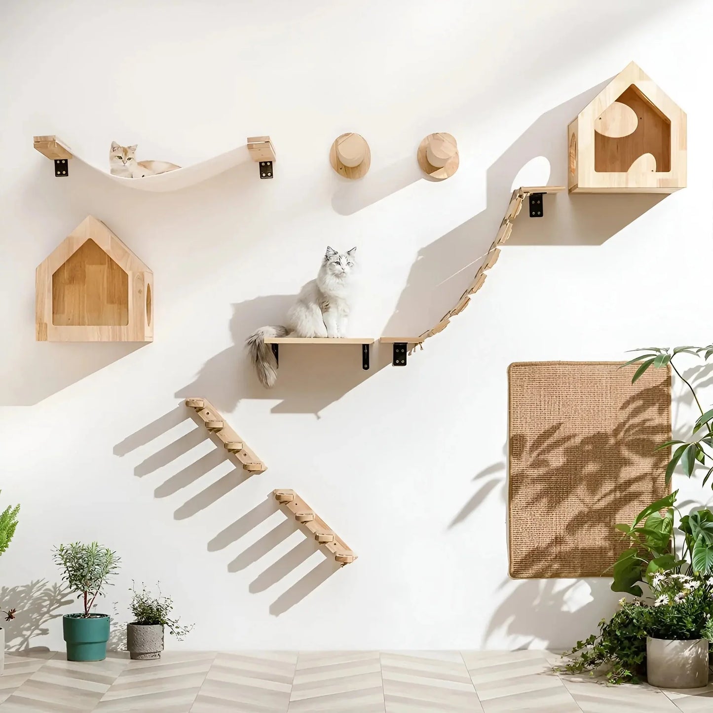 Individuell Zusammenstellbarer Katzen Wand Kratzbaum