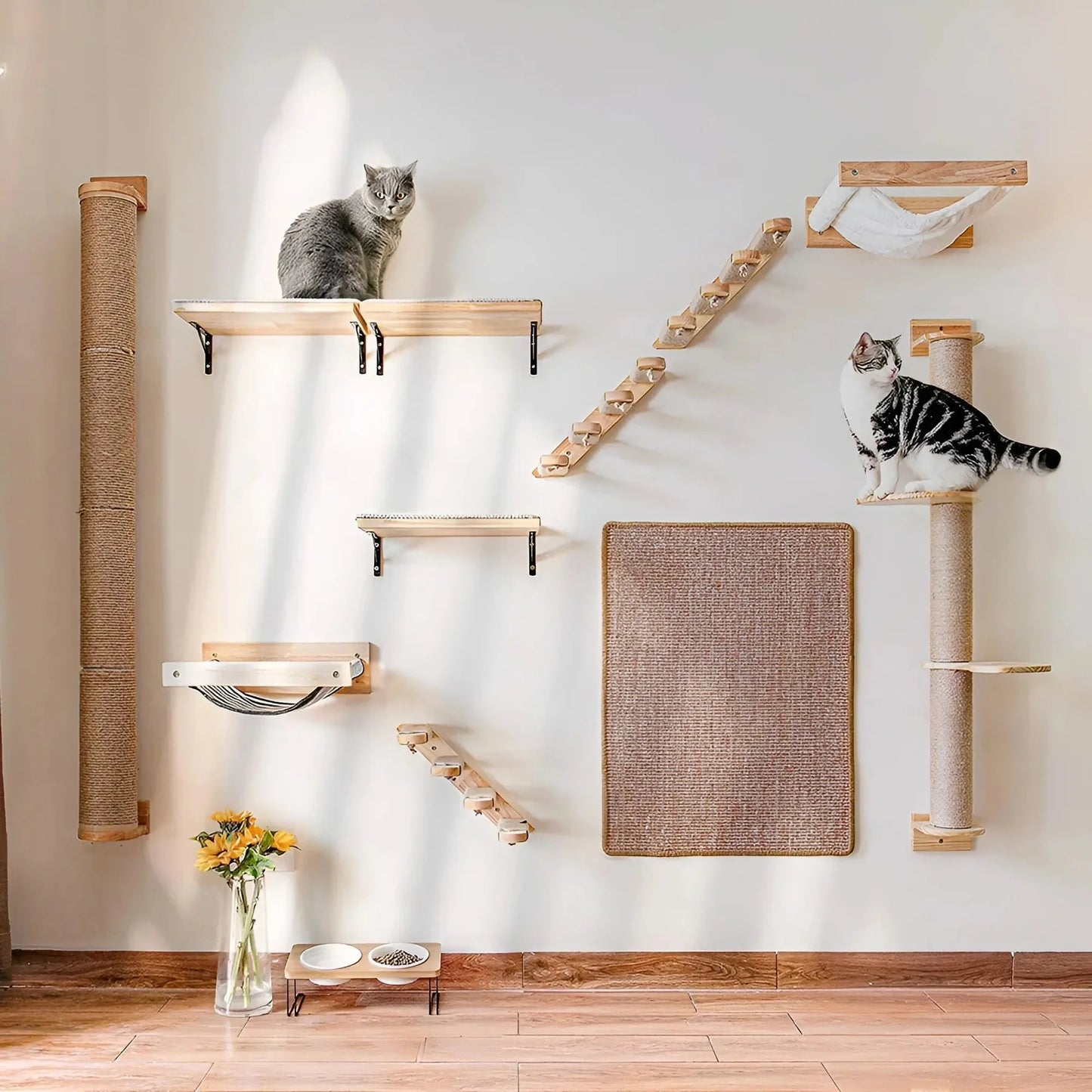 Individuell Zusammenstellbarer Katzen Wand Kratzbaum