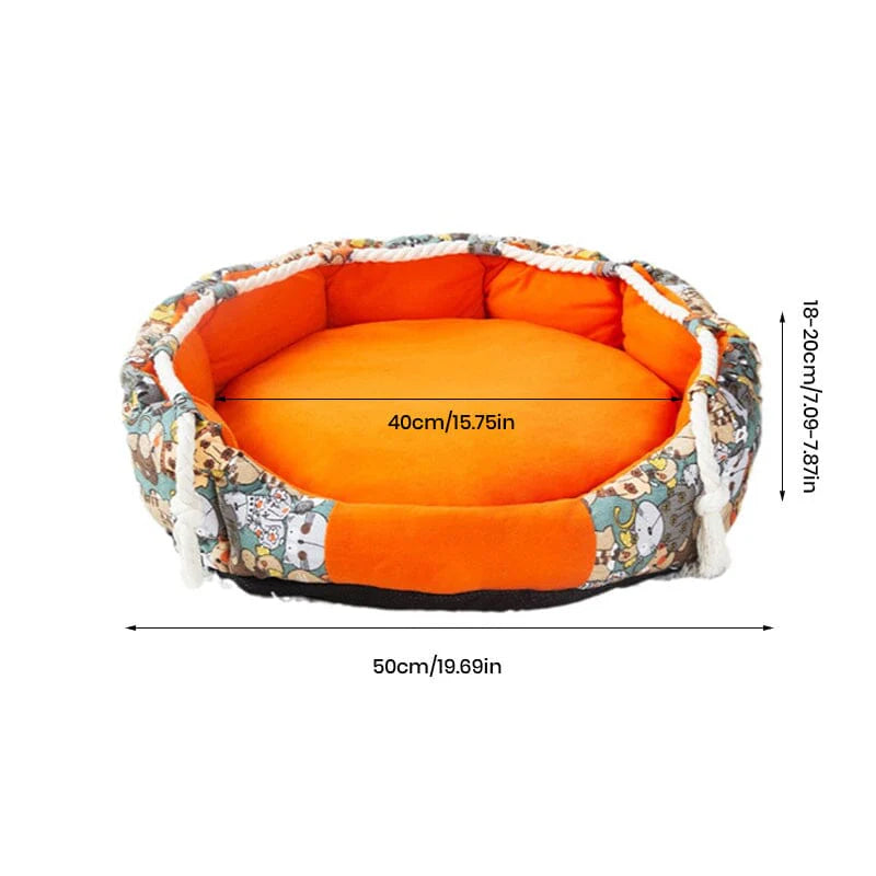 Langlebiges Hundebett mit Taschenfuntion und Kauseil