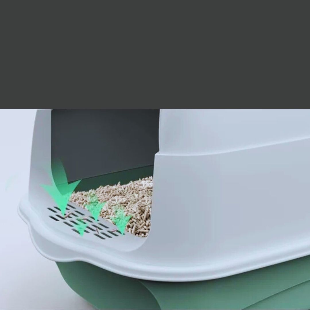 Katzenklo mit Geruchsisolierendem Deckel – Sichere und komfortable Toilette für Empfindliche Katzen