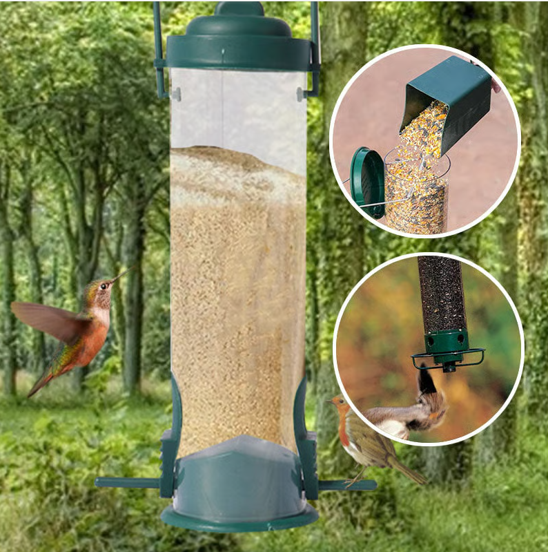 Eichhörnchensicherer Vogelfutterspender