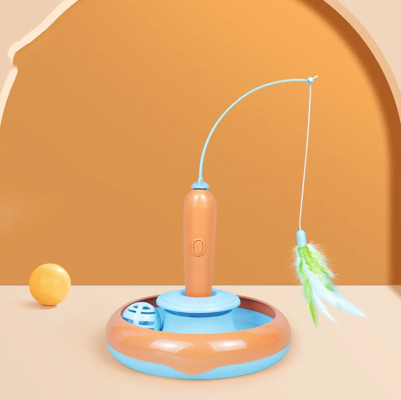 Interaktives Katzenspielzeug Mit Federn Und Ball – Elektronisches Spielzeug Für Katzen