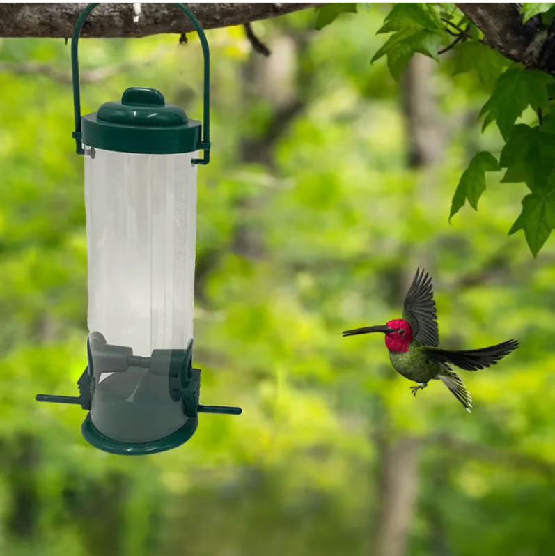 Eichhörnchensicherer Vogelfutterspender
