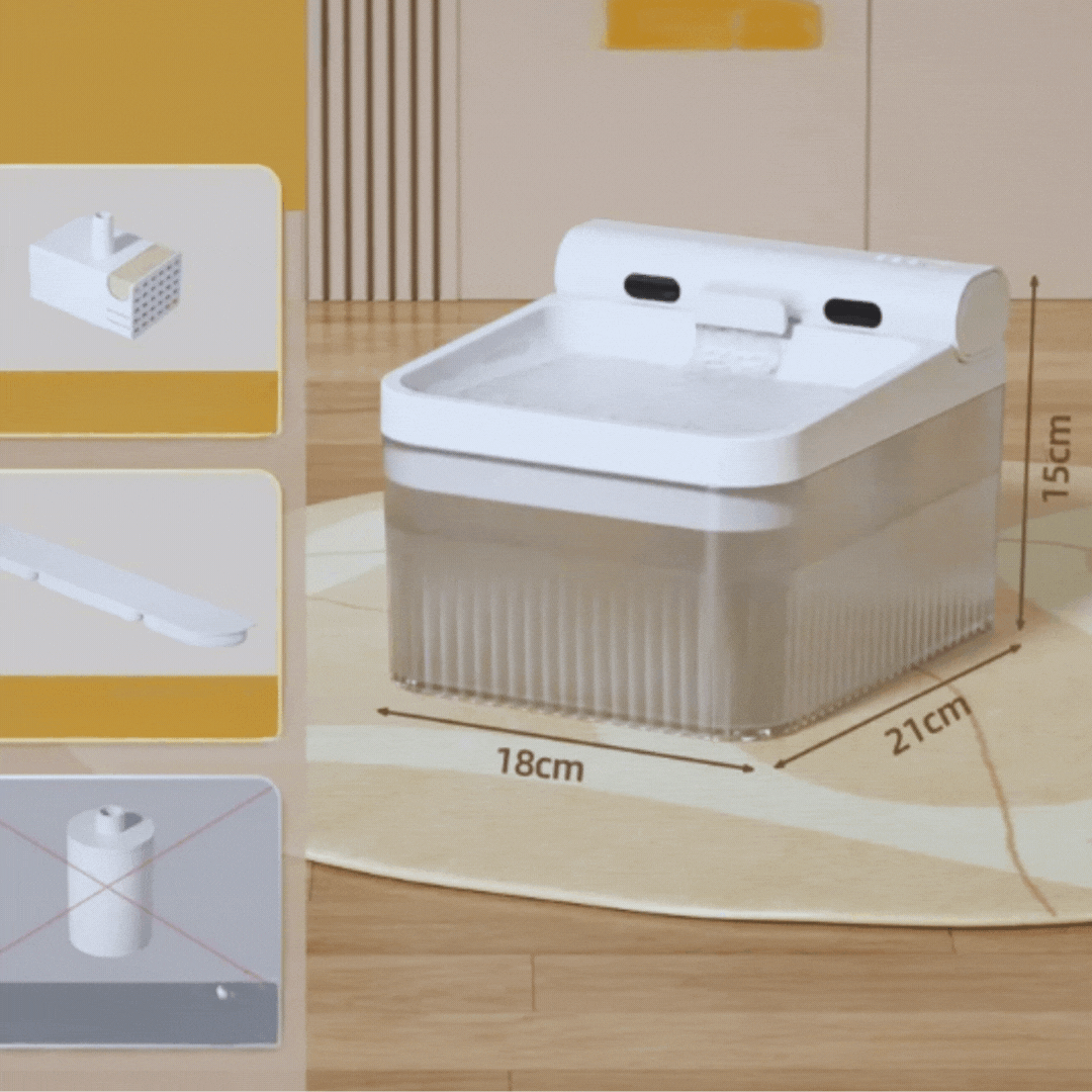 Elefanten Wasserspender für Haustiere – Simuliert Fließwasser mit Triple Filtration