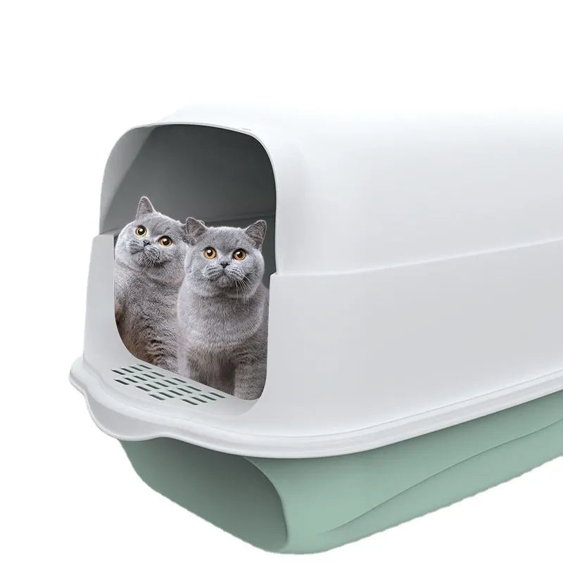 Katzenklo mit Geruchsisolierendem Deckel – Sichere und komfortable Toilette für Empfindliche Katzen