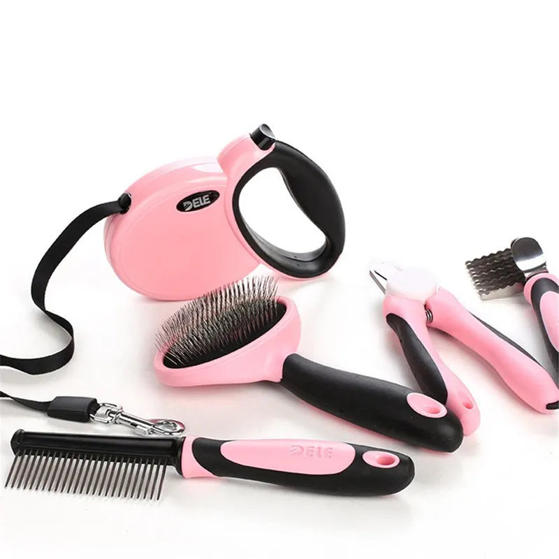 Komplettes Hundepflege-Set mit Leine Bürsten und Krallenschneider – Für Kleine und mittelgroße Hunde