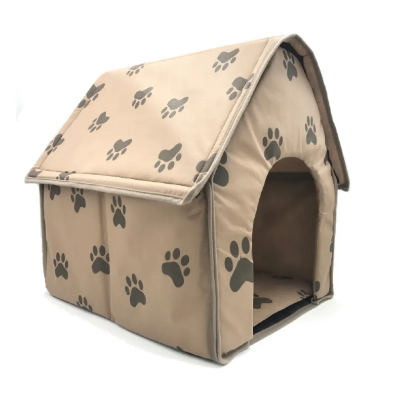 Faltbares Haustierhaus für Hunde und Katzen mit Pfotenmuster