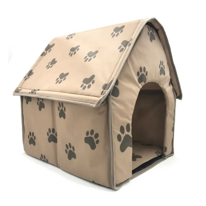 Faltbares Haustierhaus für Hunde und Katzen mit Pfotenmuster