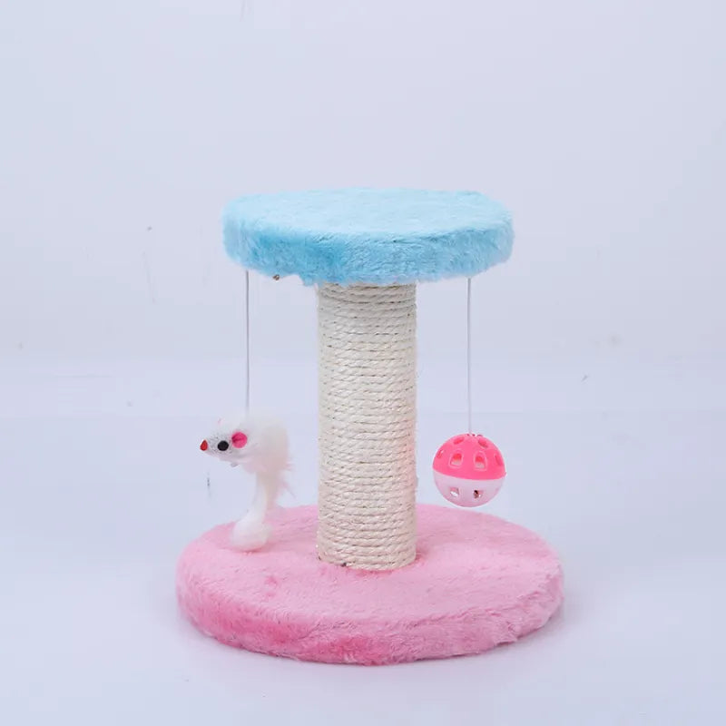 Katzenkratzbaum mit Spielzeug – Kratzsäule mit interaktivem Ball und Maus