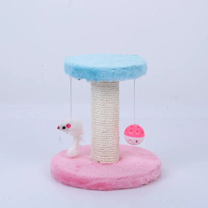 Katzenkratzbaum mit Spielzeug – Kratzsäule mit interaktivem Ball und Maus