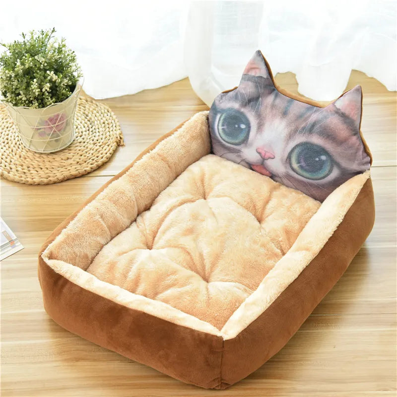 Katzenbett Im Tierkopf-Design für Kuschelige Schlafplätze