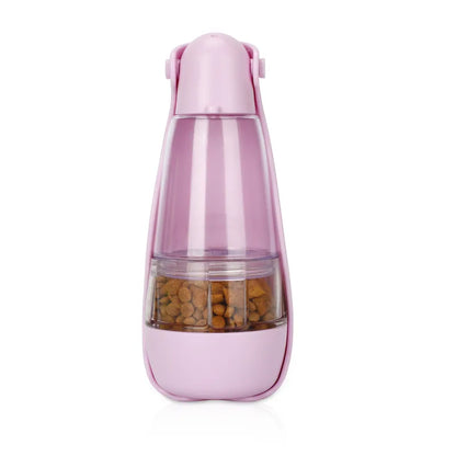 Trinkflasche für Hunde – Wasserflasche für Unterwegs mit Futternapf