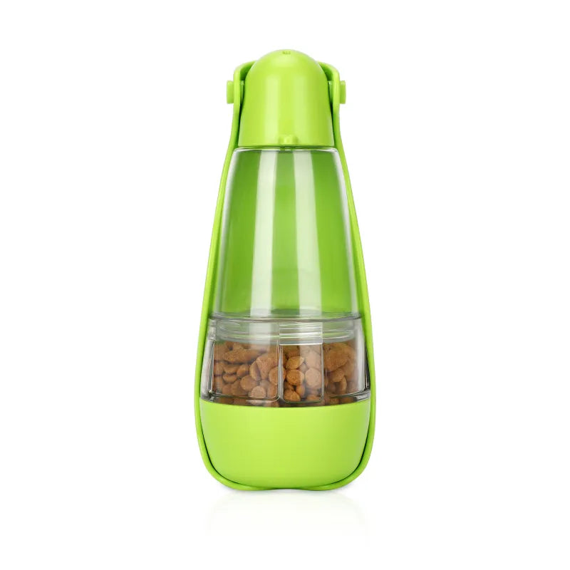 Trinkflasche für Hunde – Wasserflasche für Unterwegs mit Futternapf
