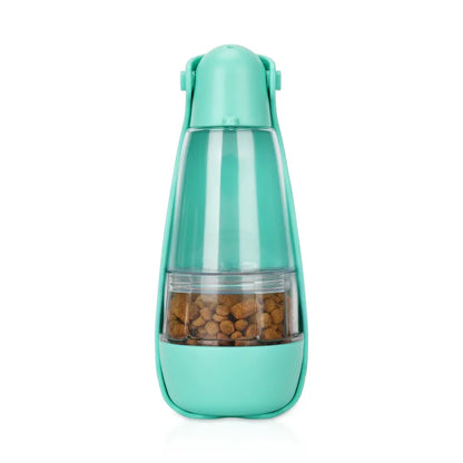 Trinkflasche für Hunde – Wasserflasche für Unterwegs mit Futternapf