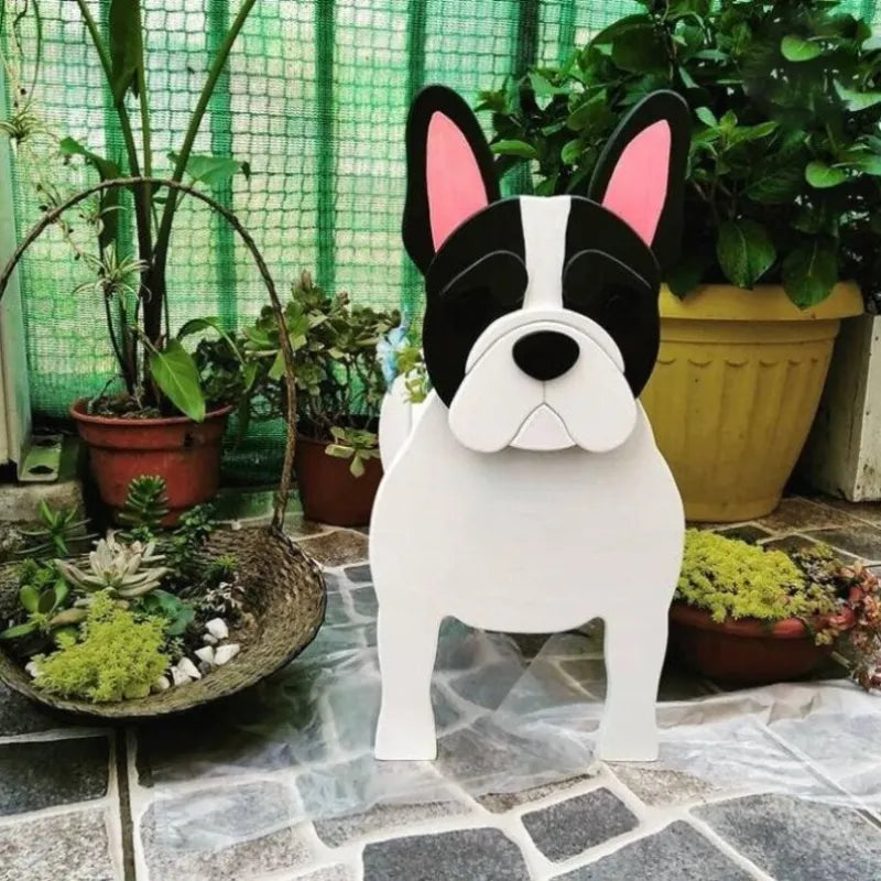 Dekorative Hundeskulpturen Im Französischen Bulldoggen-Design – Niedliche Deko für Zuhause
