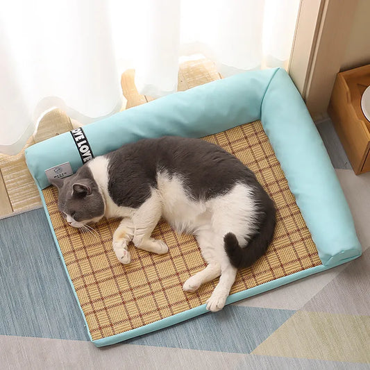 Eck-Hundebett mit Weichen Rändern – Komfortables Haustierbett für Kleine Hunde und Katzen