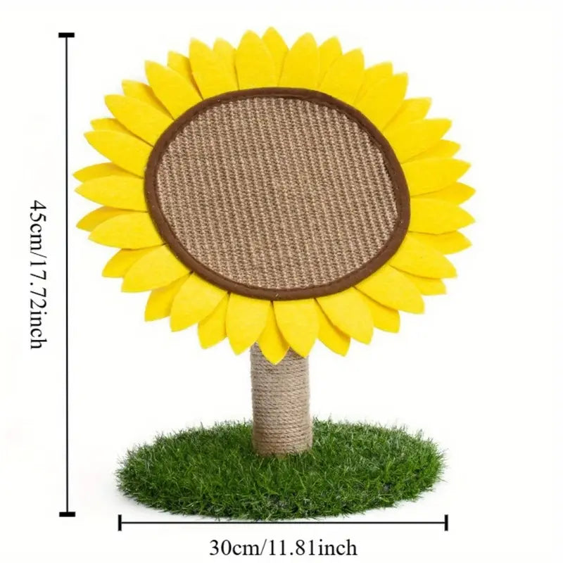 Katzen Sonnenblumen Kratzbaum aus Sisal