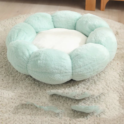 Kuscheliges Katzenbett in Blumenkorb-Form – Weich und Komfortabel für Entspannende Nächte