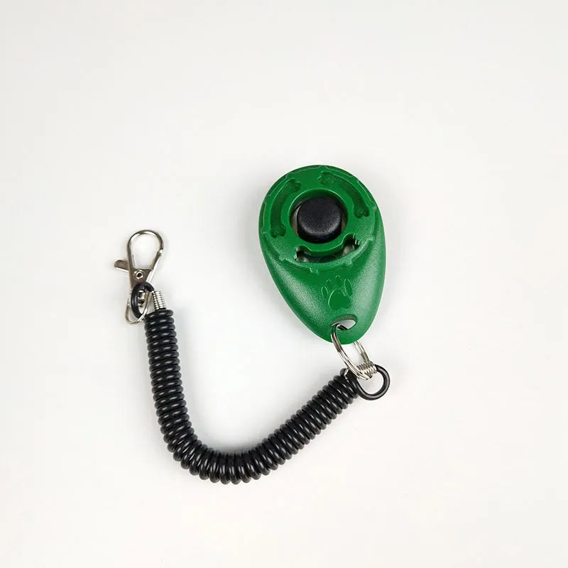Hundetrainer Clicker – Ergonomischer Klicker mit Spirale und Karabinerhaken