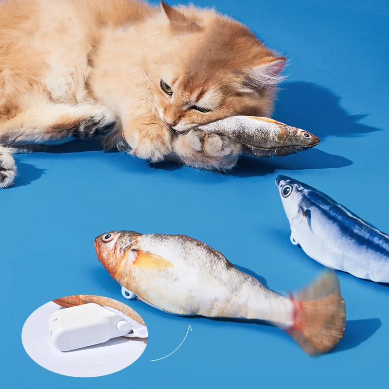 Interaktives Wackelndes Fisch Katzen Spielzeug