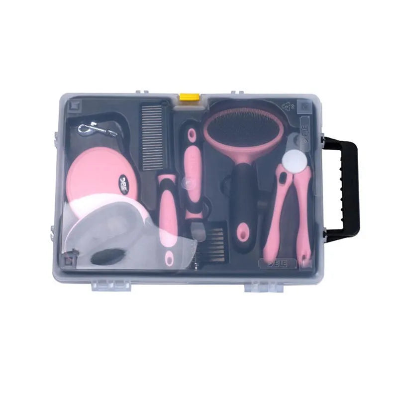 Komplettes Hundepflege-Set mit Leine Bürsten und Krallenschneider – Für Kleine und mittelgroße Hunde
