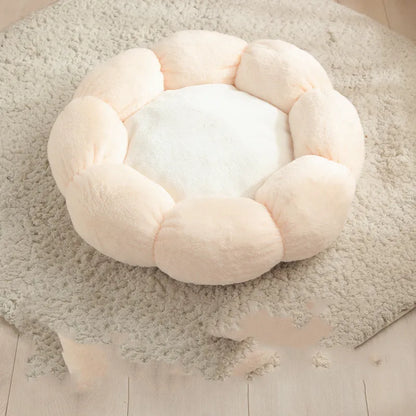 Kuscheliges Katzenbett in Blumenkorb-Form – Weich und Komfortabel für Entspannende Nächte