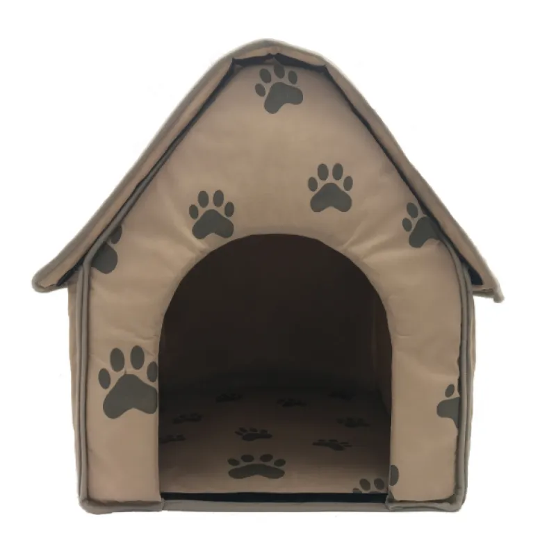 Faltbares Haustierhaus für Hunde und Katzen mit Pfotenmuster