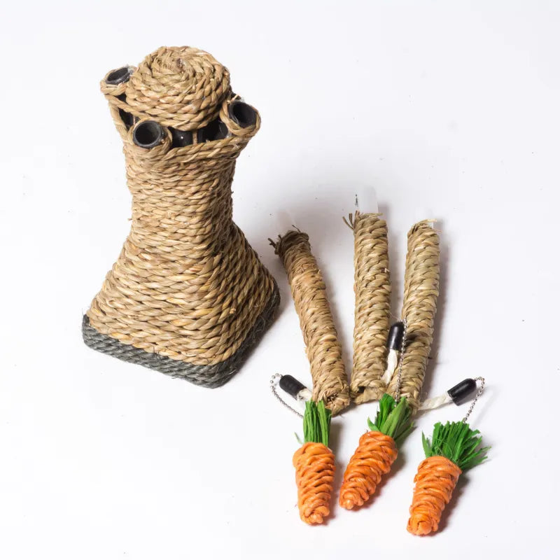 Katzenkratzbaum Im Baum-Design – Sisal-Kratzbaum mit Karotten-Spielzeugen