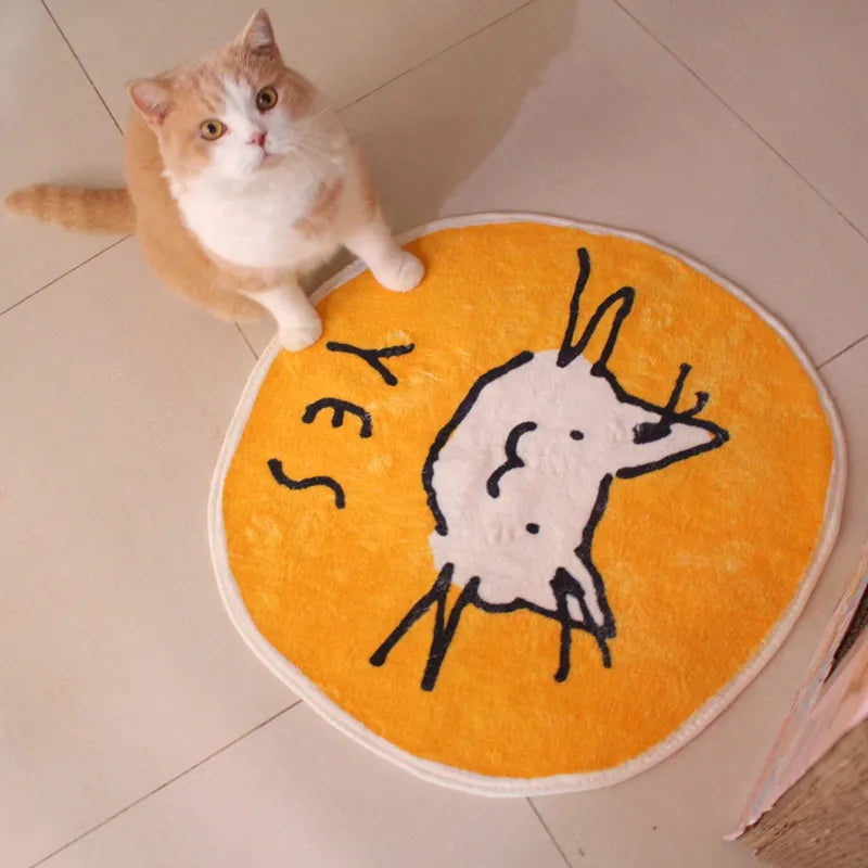 Katzen-Badematte im lustigen Design – Weiche Fußmatte für Katzenliebhaber