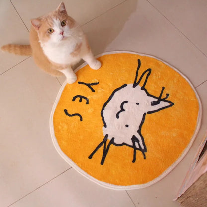 Katzen-Badematte im lustigen Design – Weiche Fußmatte für Katzenliebhaber