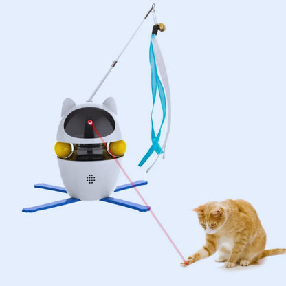 Katzen Spielroboter Mit Feder – Interaktives Spielzeug für Stubentiger