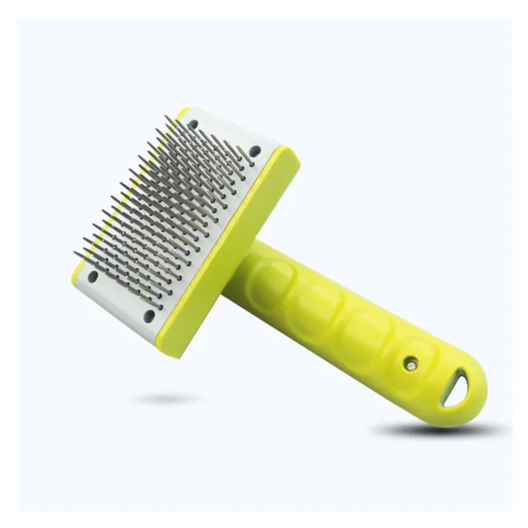 Selbstreinigende Unterfellbürste für Hunde und Katzen mit Ergonomischem Griff und Metallborsten