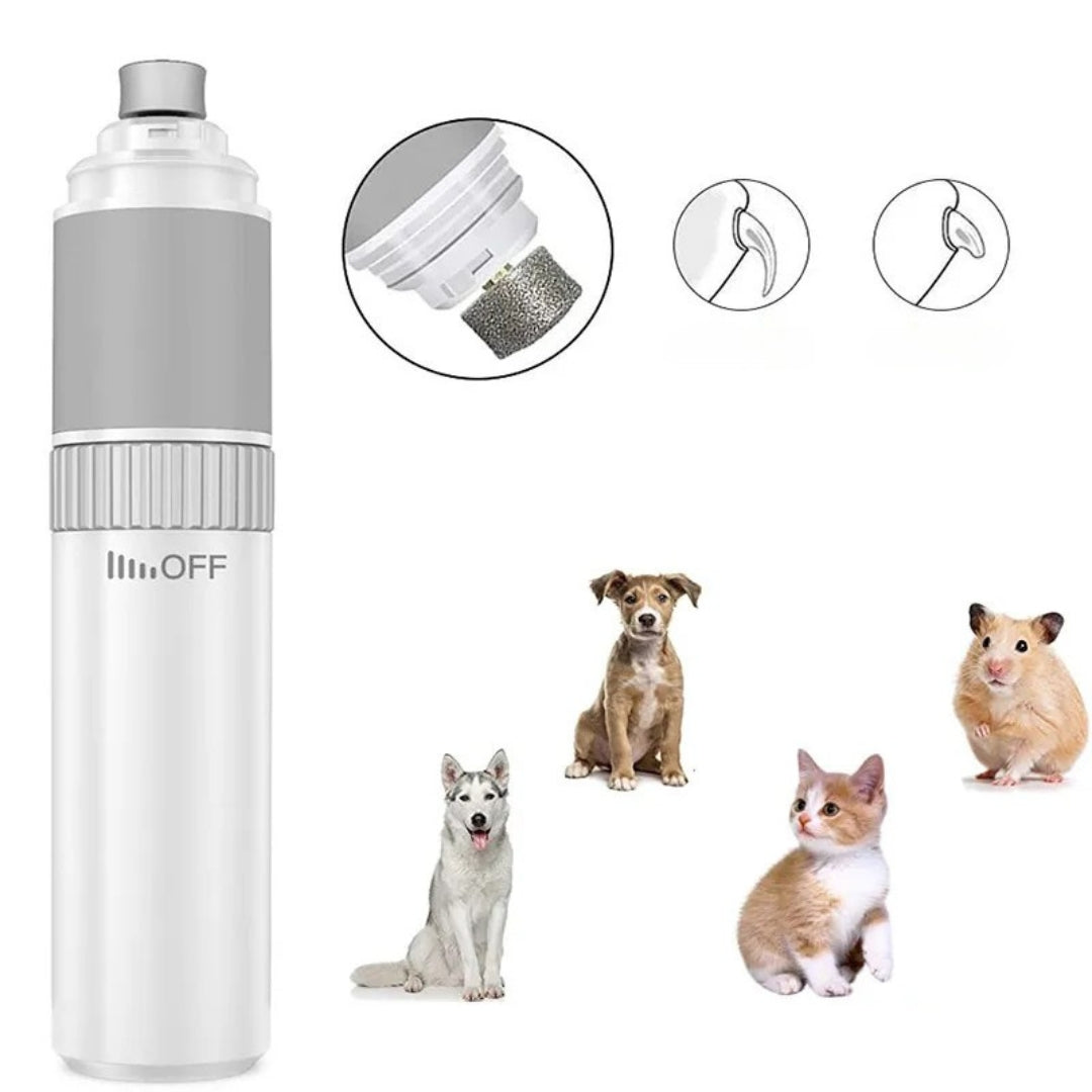 Elektrische Krallenschleifmaschine für Hunde und Katzen mit Diamant-Schleifkopf und USB-Aufladung
