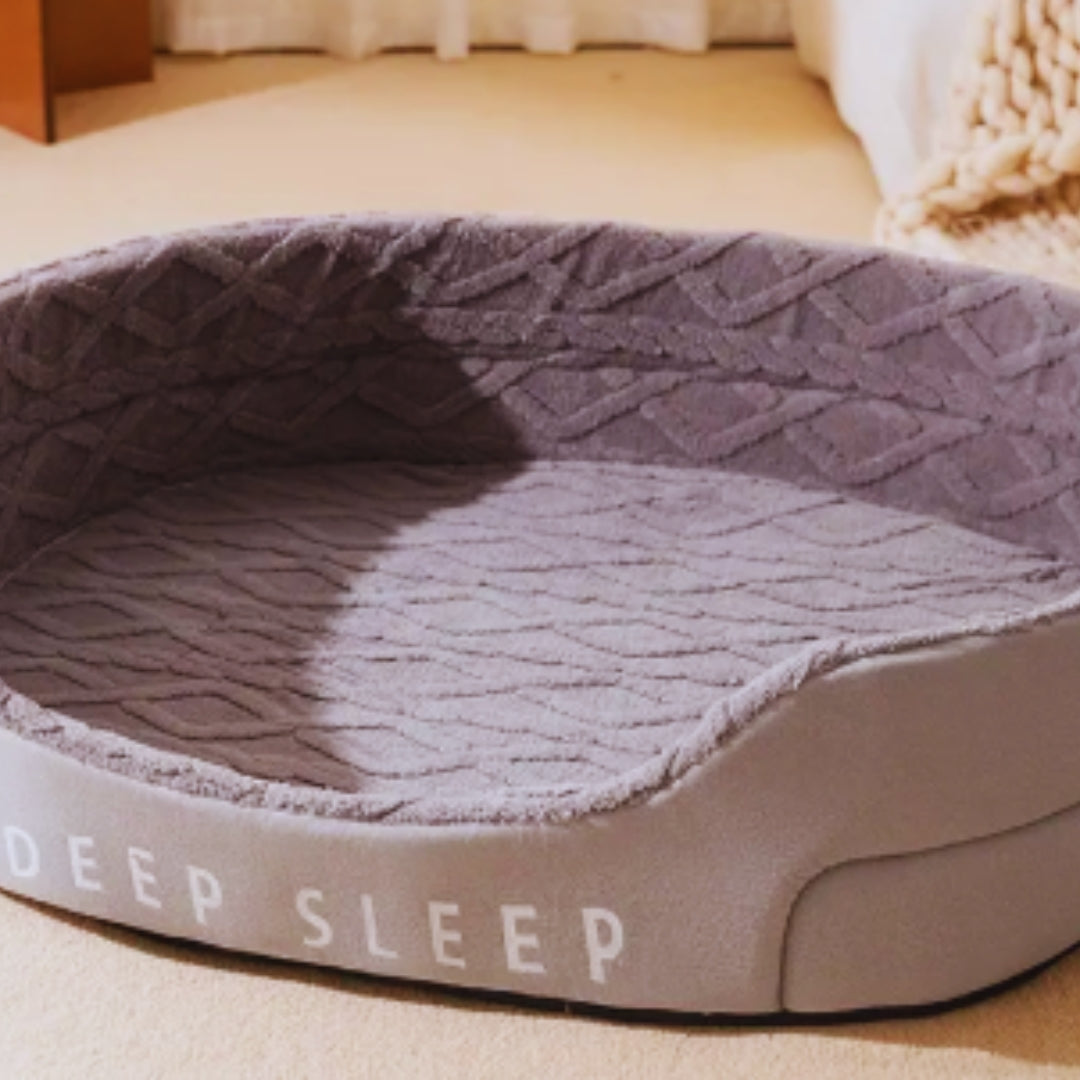 Kuscheliges Haustierbett für Katzen und Hunde – Deep Sleep Schlafplatz mit Weichem Stoff