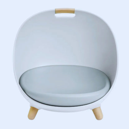 Modernes Katzenbett mit Holzbeinen – Bequemer Schlafplatz für Katzen In Stilvollem Design