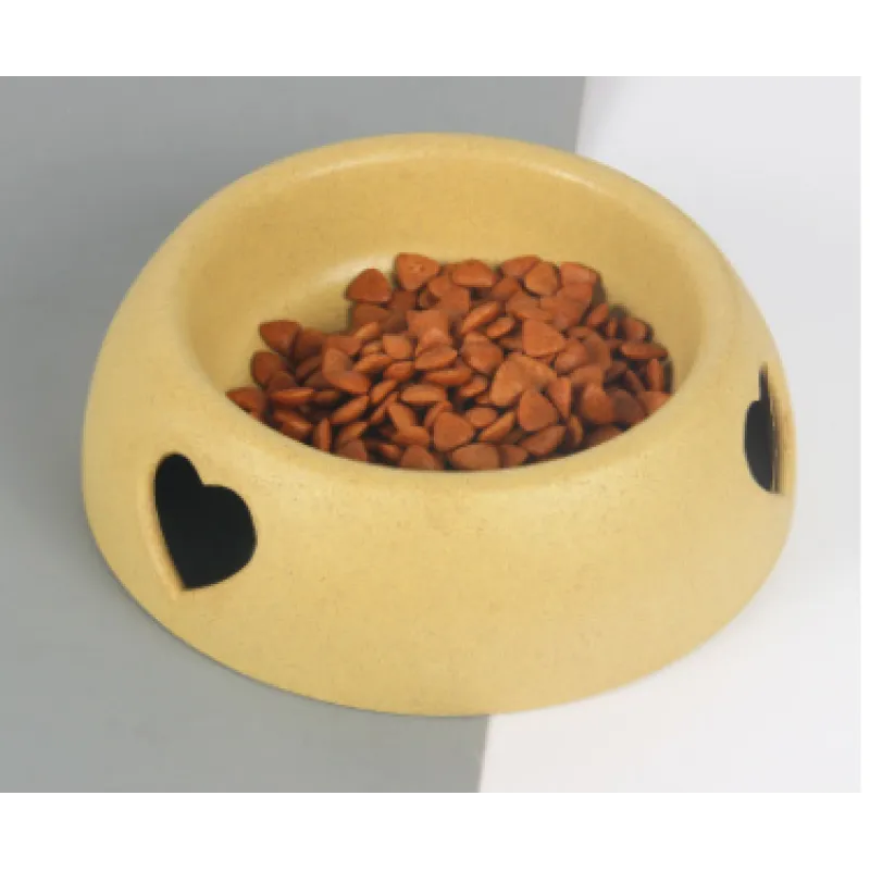 Hundesnapf Aus Naturmaterial – Futter- und Wassernapf mit Herz Design
