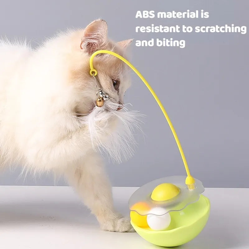 Wackelndes Feder und Minze Ball Spielstation für Katzen