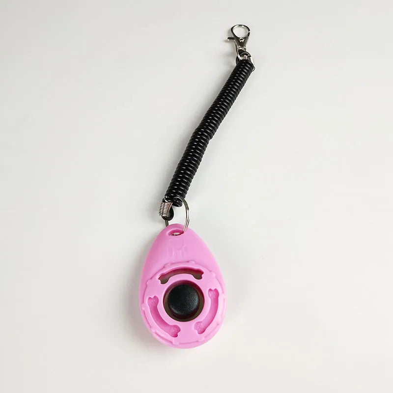 Hundetrainer Clicker – Ergonomischer Klicker mit Spirale und Karabinerhaken