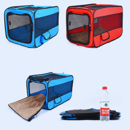 Faltbare Transportbox für Haustiere mit Netzfenstern und Weicher Matte