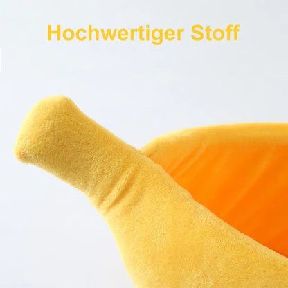 Bananenförmiges Haustierbett