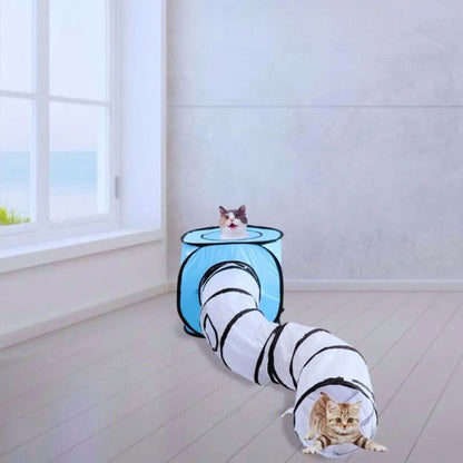 Krabben- und Spieltunnel für Katzen – Interaktive Spielröhre mit Versteck