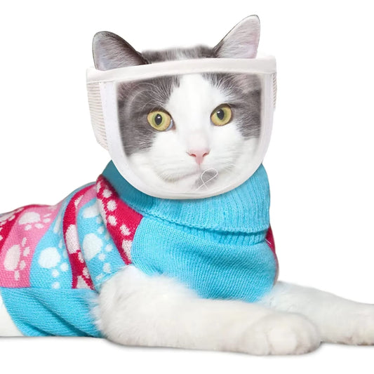 Katzen Schutzmaske für Halskrause mit weichem Stoff - Schützend und Bequem