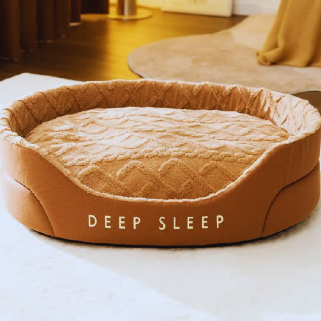 Kuscheliges Haustierbett für Katzen und Hunde – Deep Sleep Schlafplatz mit Weichem Stoff