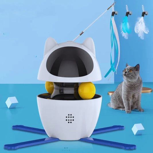 Katzen Spielroboter Mit Feder – Interaktives Spielzeug für Stubentiger