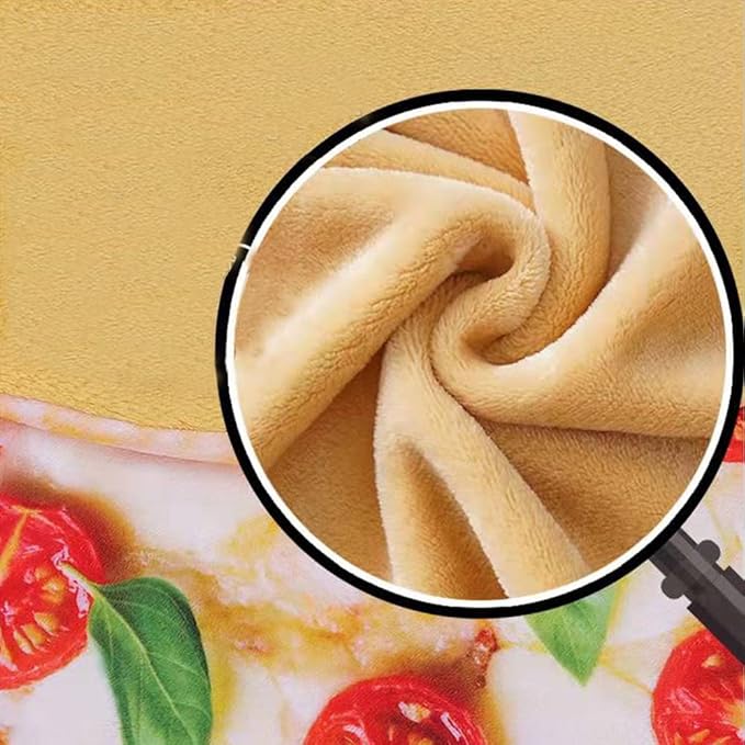 Pizza-Kuschelkissen für Katzen und Kleine Hunde – Weiche Schlafunterlage mit Realistischem Pizzamotiv