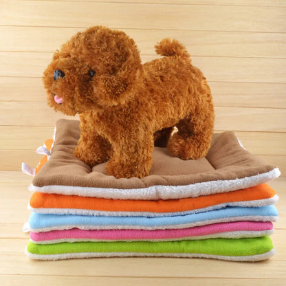 Kuschelige Haustiermatte für Katzen und Kleine Hunde – Weiche Schlafunterlage In Rosa und Braun