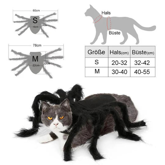 Gruseliges Spinnen-Kostüm für Haustiere