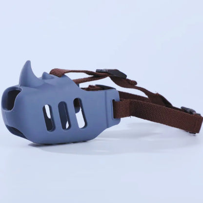 Lustiger Maulkorb für Kleine Hunde mit Nashorn-Design Aus Weichem Silikon