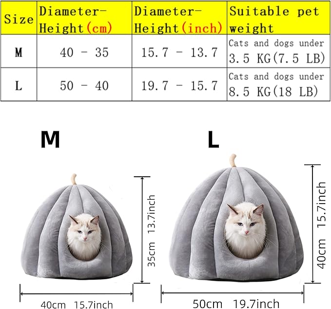 Kuschelige Katzenhöhle In Fruchtform – Weiches Haustierbett für Katzen und Kleine Hunde